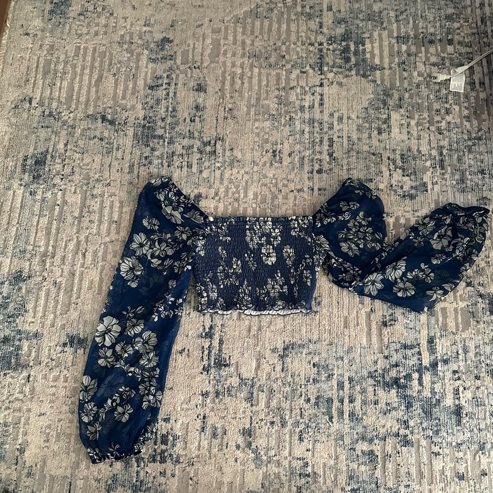 Floral Smocked Off-Shoulder Top